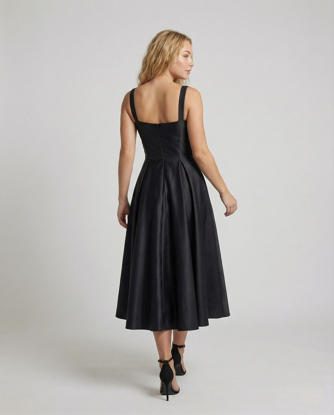 Women's Evening Dress with Corset and Midi Skirt