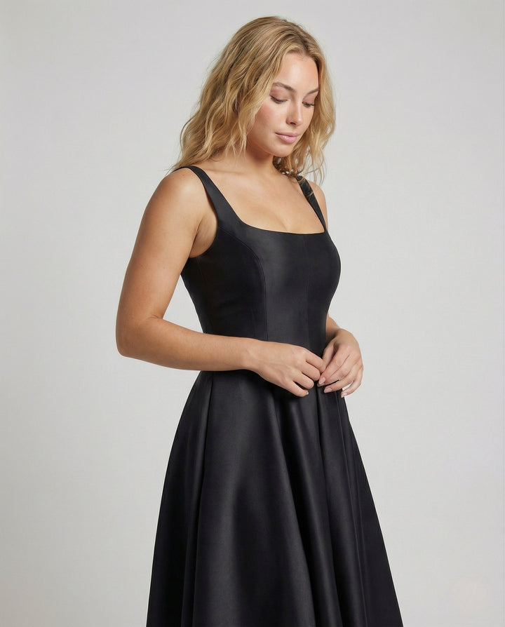 Women's Evening Dress with Corset and Midi Skirt