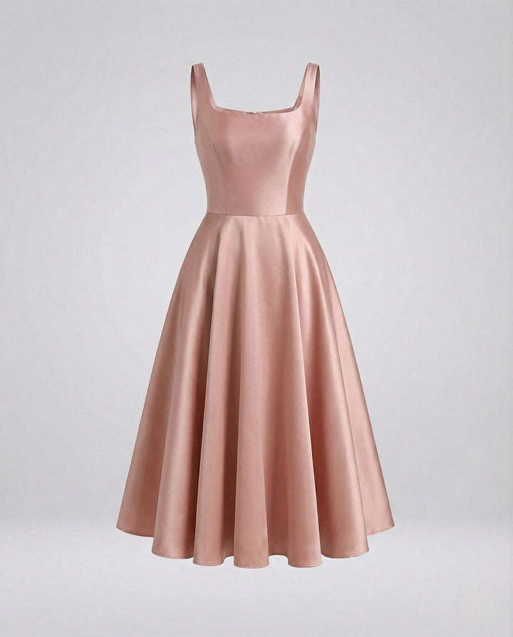 Women's Evening Dress with Corset and Midi Skirt