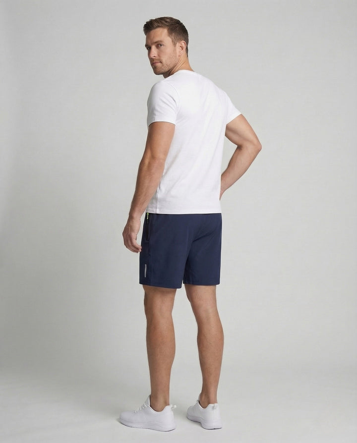 Men's Breathable Training Shorts with Zipper Pocket