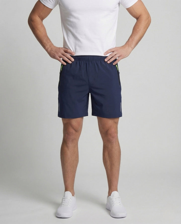 Men's Breathable Training Shorts with Zipper Pocket