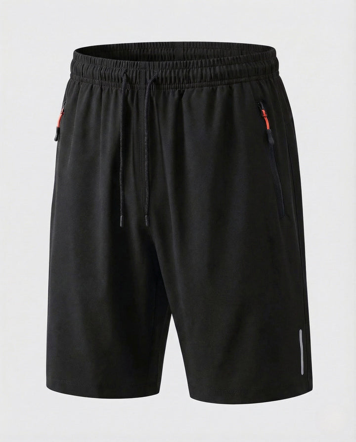 Men's Breathable Training Shorts with Zipper Pocket
