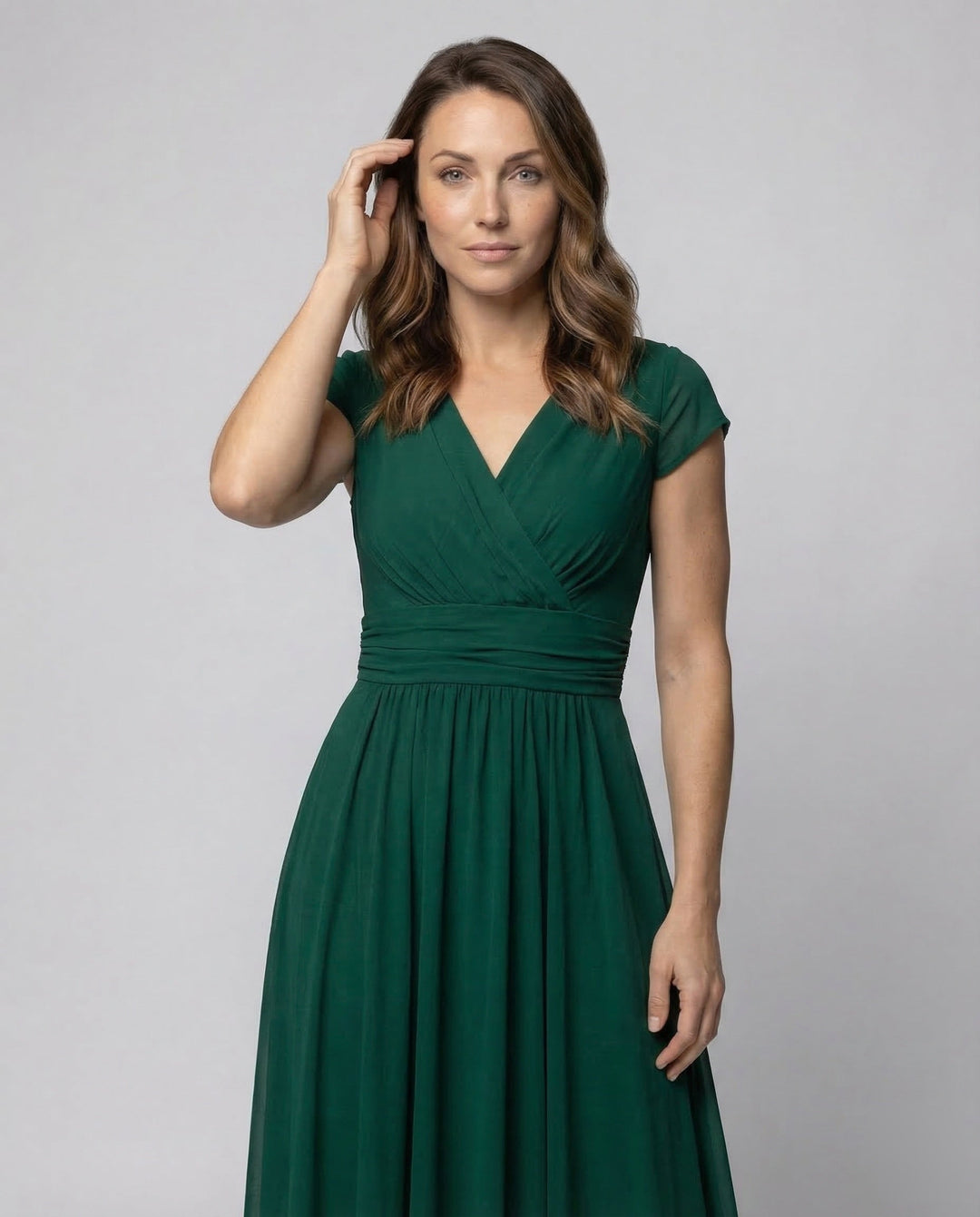 Women's Evening Dress V-Neck Wrap Waist