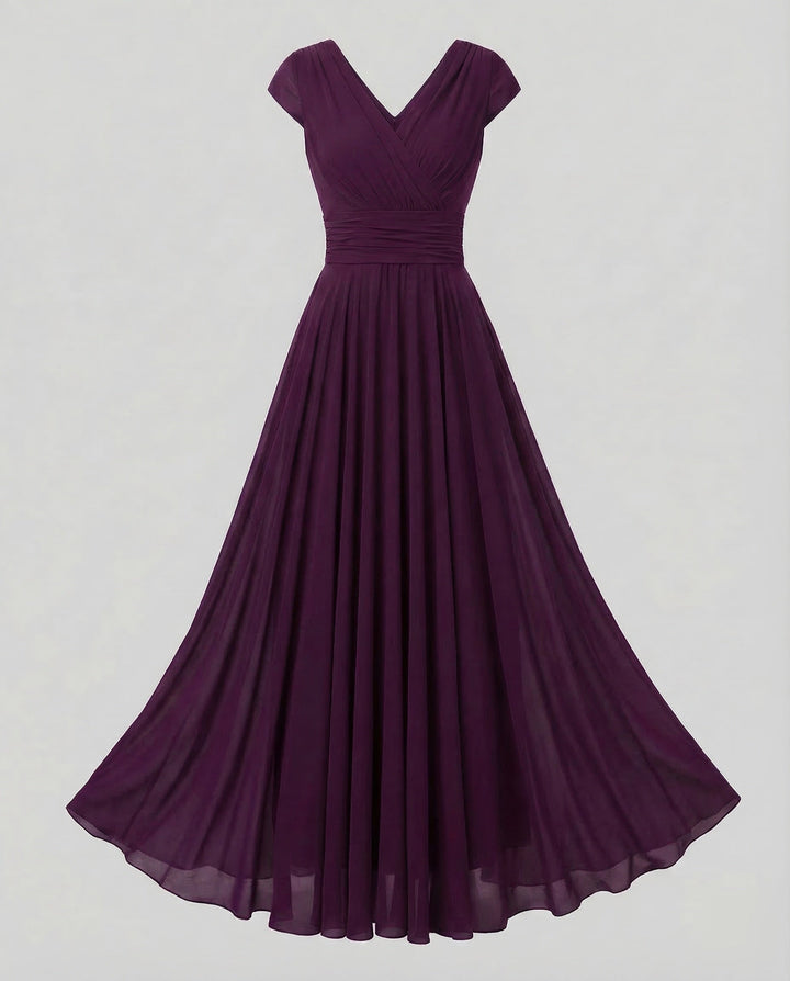 Women's Evening Dress V-Neck Wrap Waist