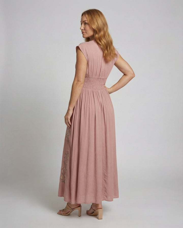 Women's Embroidered Beach Maxi Dress
