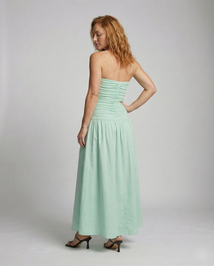 Women's Bandeau Maxi Dress with Twist Bustier