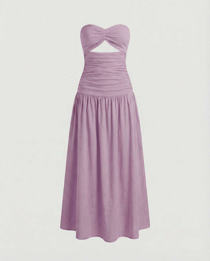 Women's Bandeau Maxi Dress with Twist Bustier