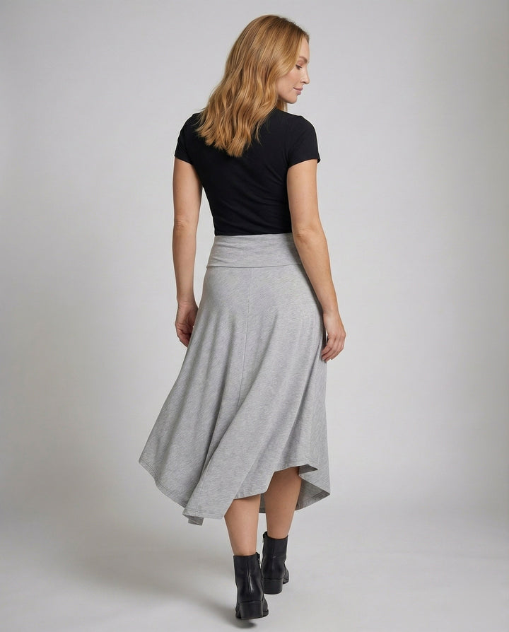 Women's Asymmetrical Maxi Skirt with Flared Hem
