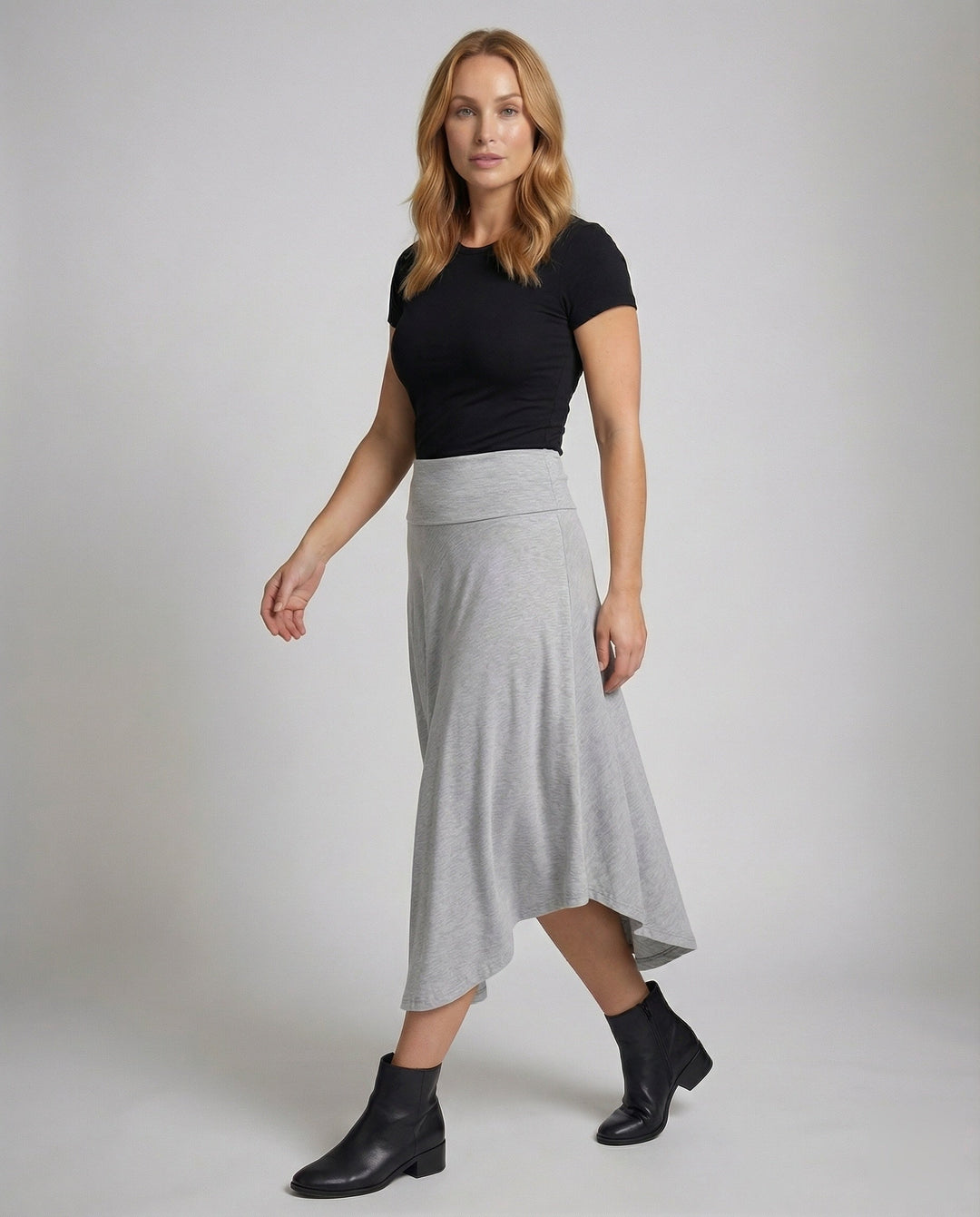 Women's Asymmetrical Maxi Skirt with Flared Hem