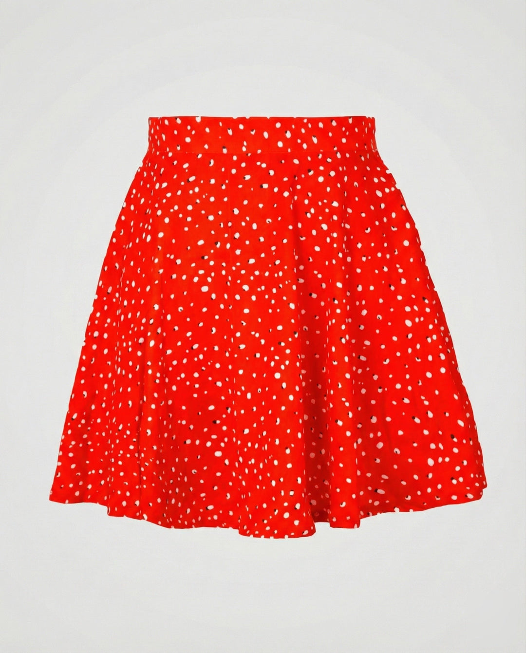 Women's Flared A-Line Skirt with Floral Structure