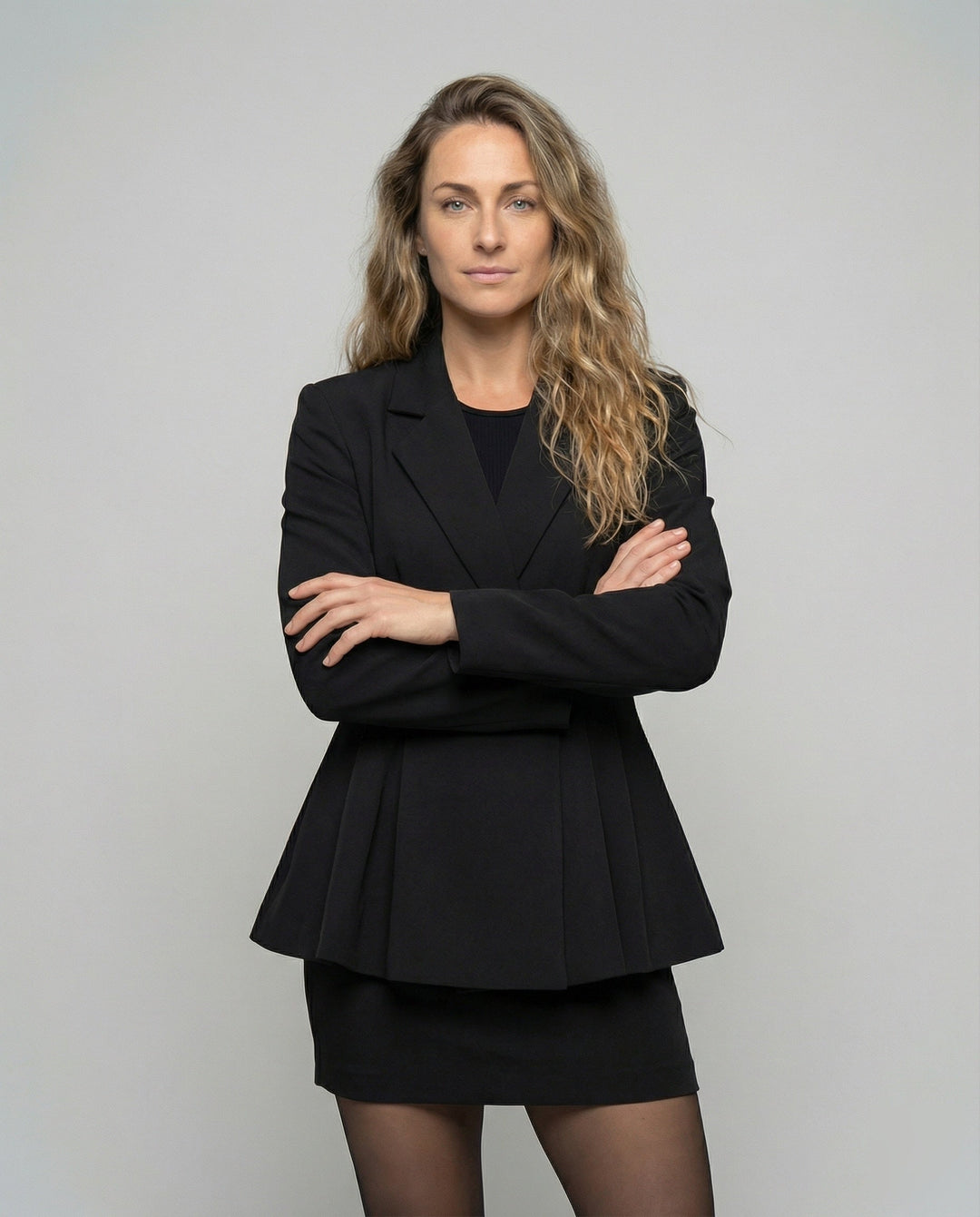 Women's Avant-Garde Blazer-Coat with Draping