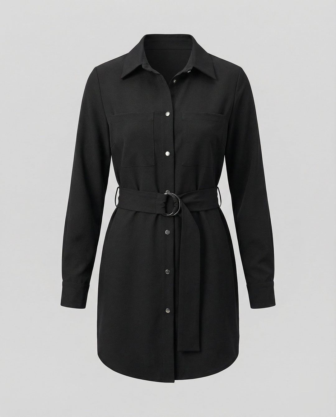Women's Smart Tie Waist Shirt Dress