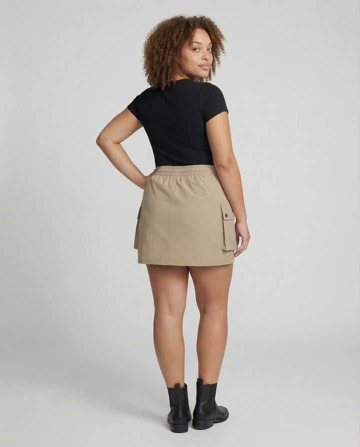Women's A-Line Mini Skirt in Cargo Look