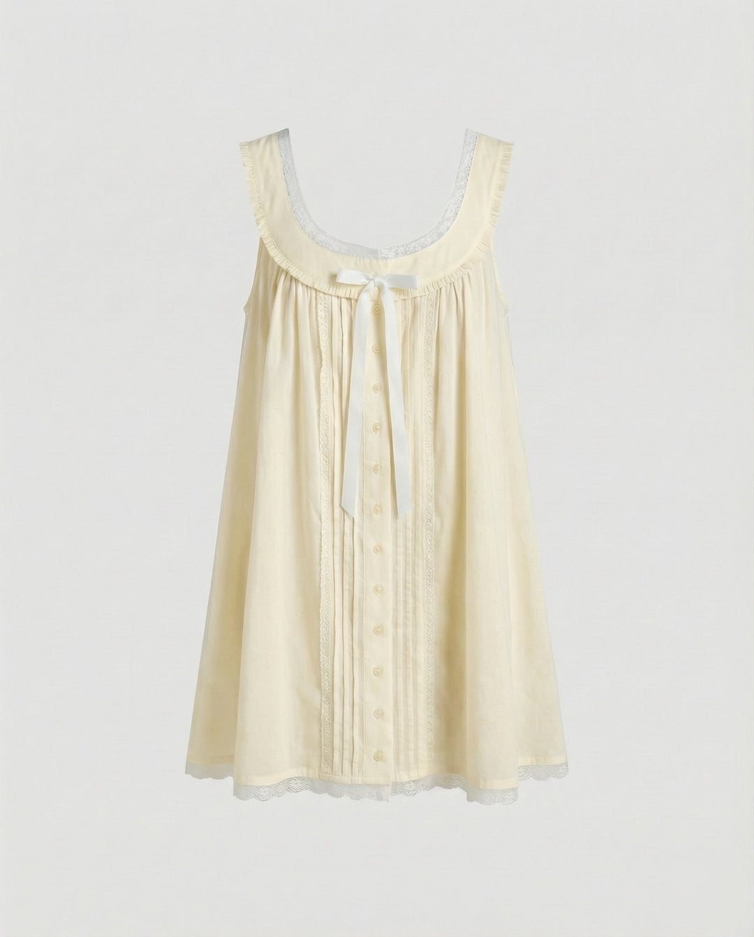 Women's Babydoll Mini Dress Airy Round Neck
