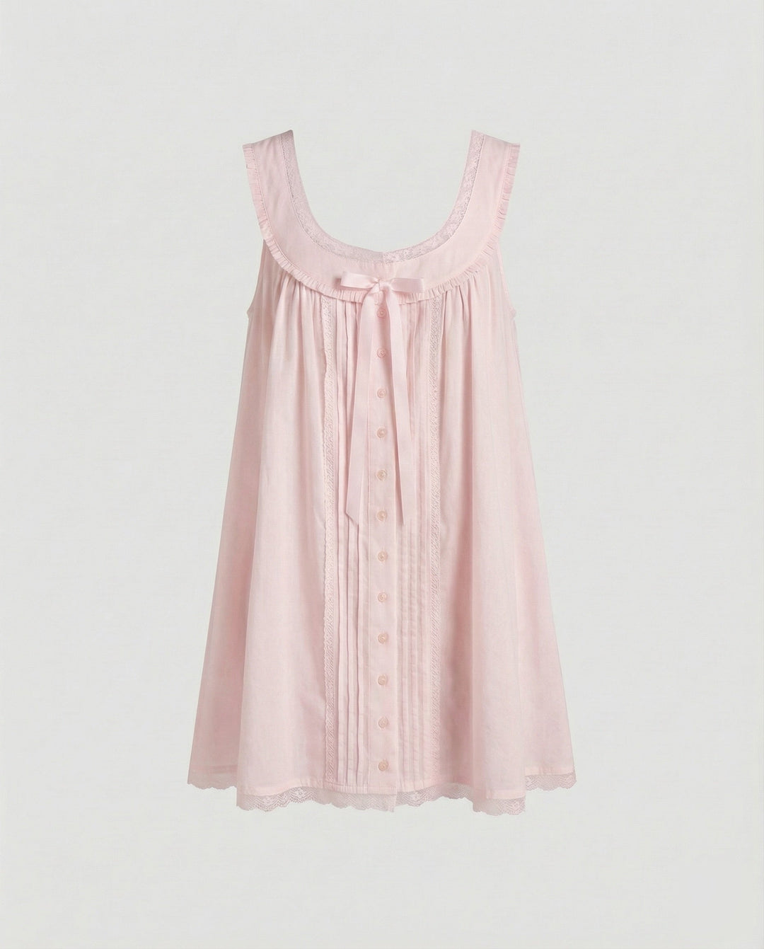Women's Babydoll Mini Dress Airy Round Neck