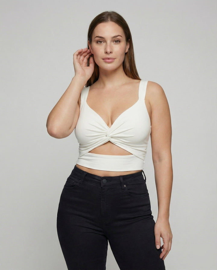 Women’s Cropped Knot Jersey Top