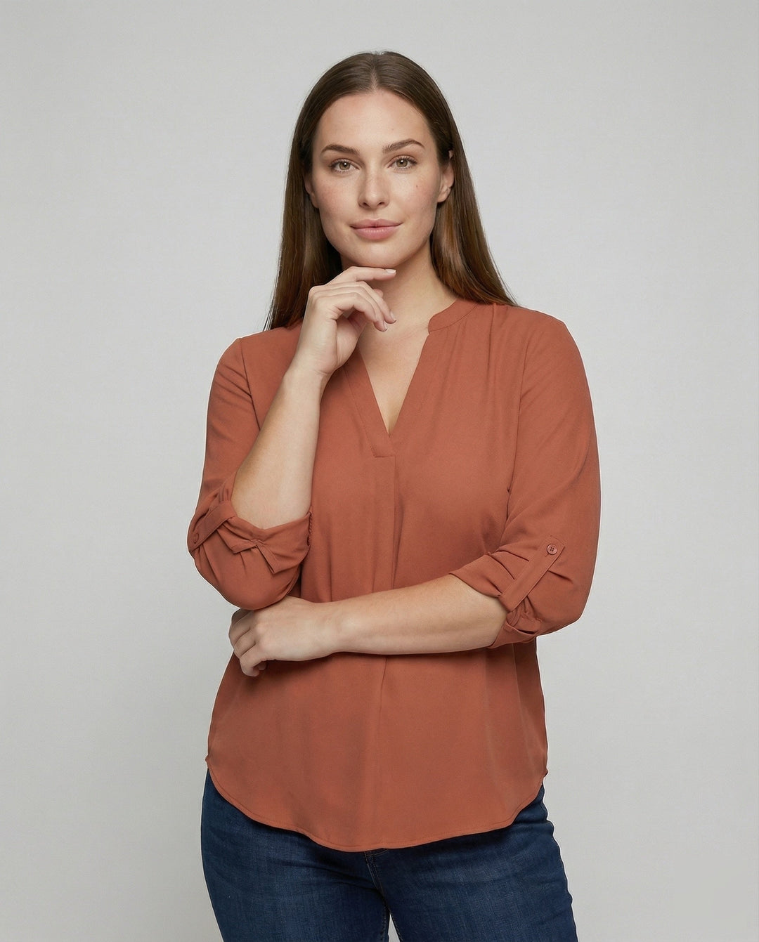 Ladies' Asymmetrical Chiffon Blouse