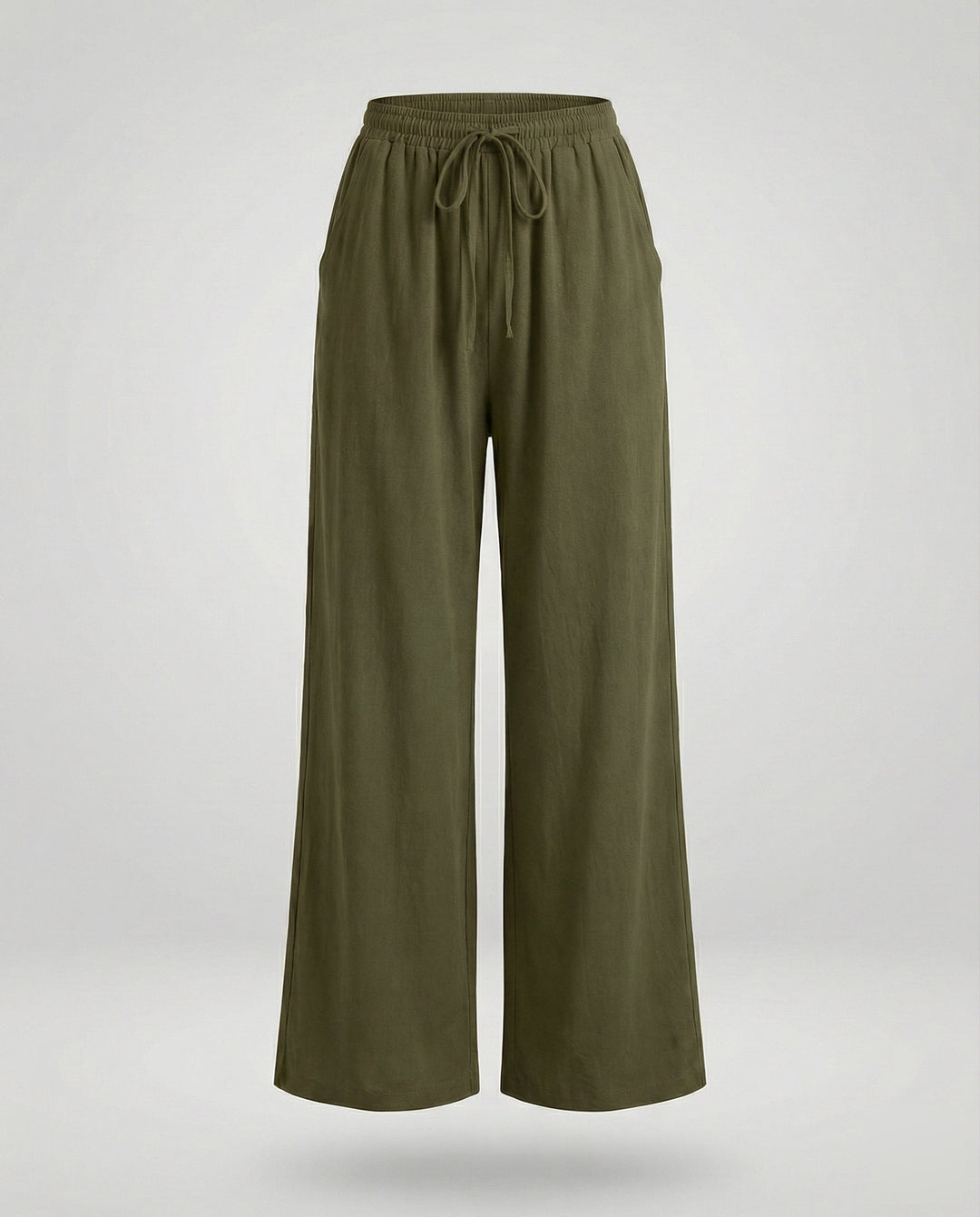 Women's Comfortable Drawstring Linen-Look Lounge Pants