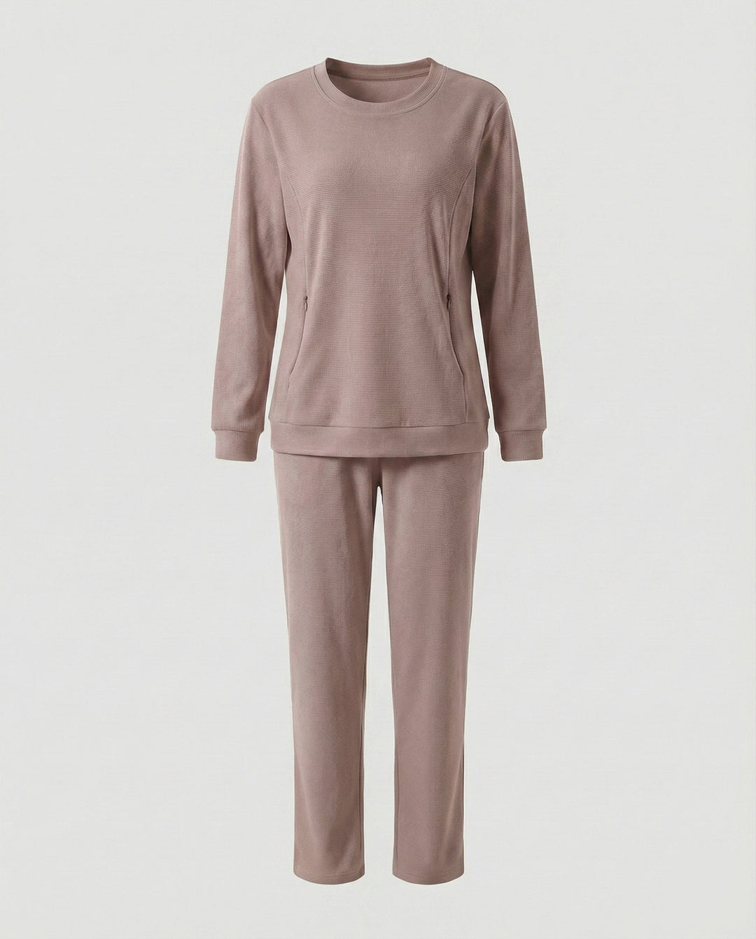 Women's Comfortable Nursing Function Waffle Structure Nursing Sweatshirt Set