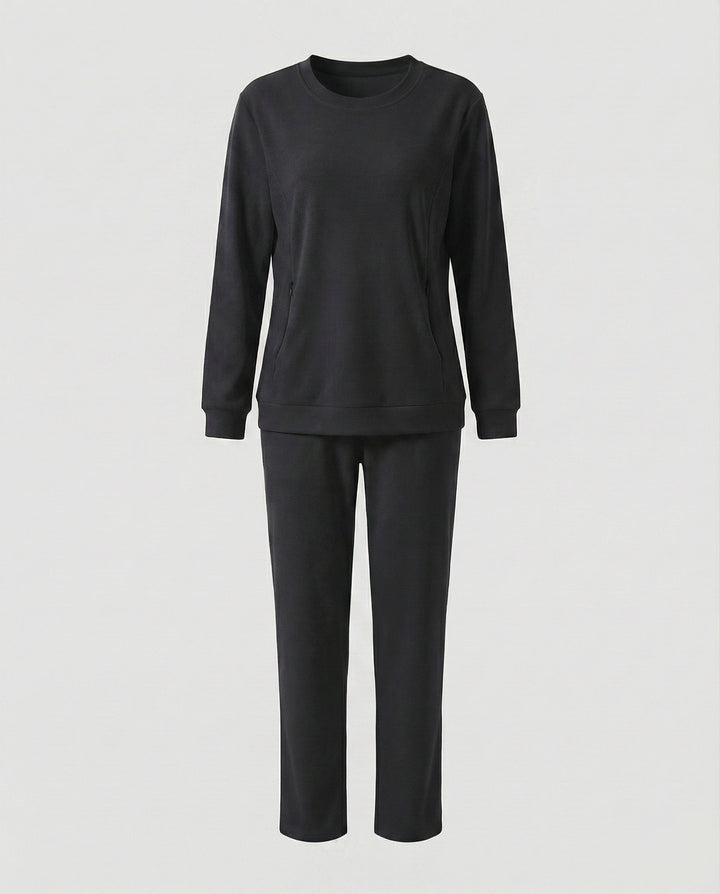 Women's Comfortable Nursing Function Waffle Structure Nursing Sweatshirt Set