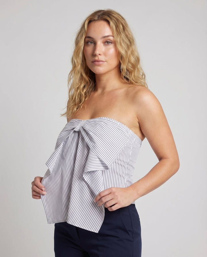 Women's Bandeau Top with Playful Ruffle Design