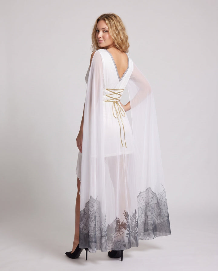 Women's Ancient Goddess Costume with Sheer Overlay Echo Archive, view 4 - Elena Harper
