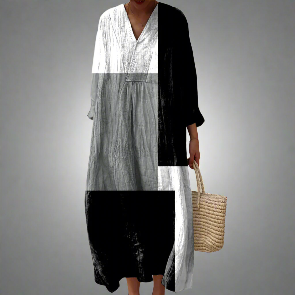 Dahlia Elegant Geometric Dress - Elena Harper