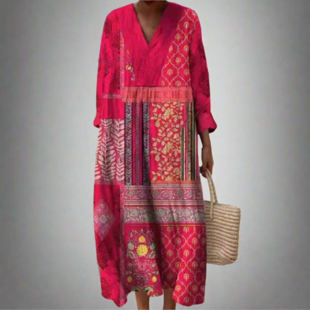 Frances Elegant Geometric Dress - Elena Harper
