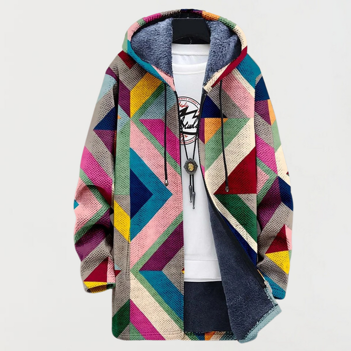 Julien - Chic Geometric Printed Hoodie
