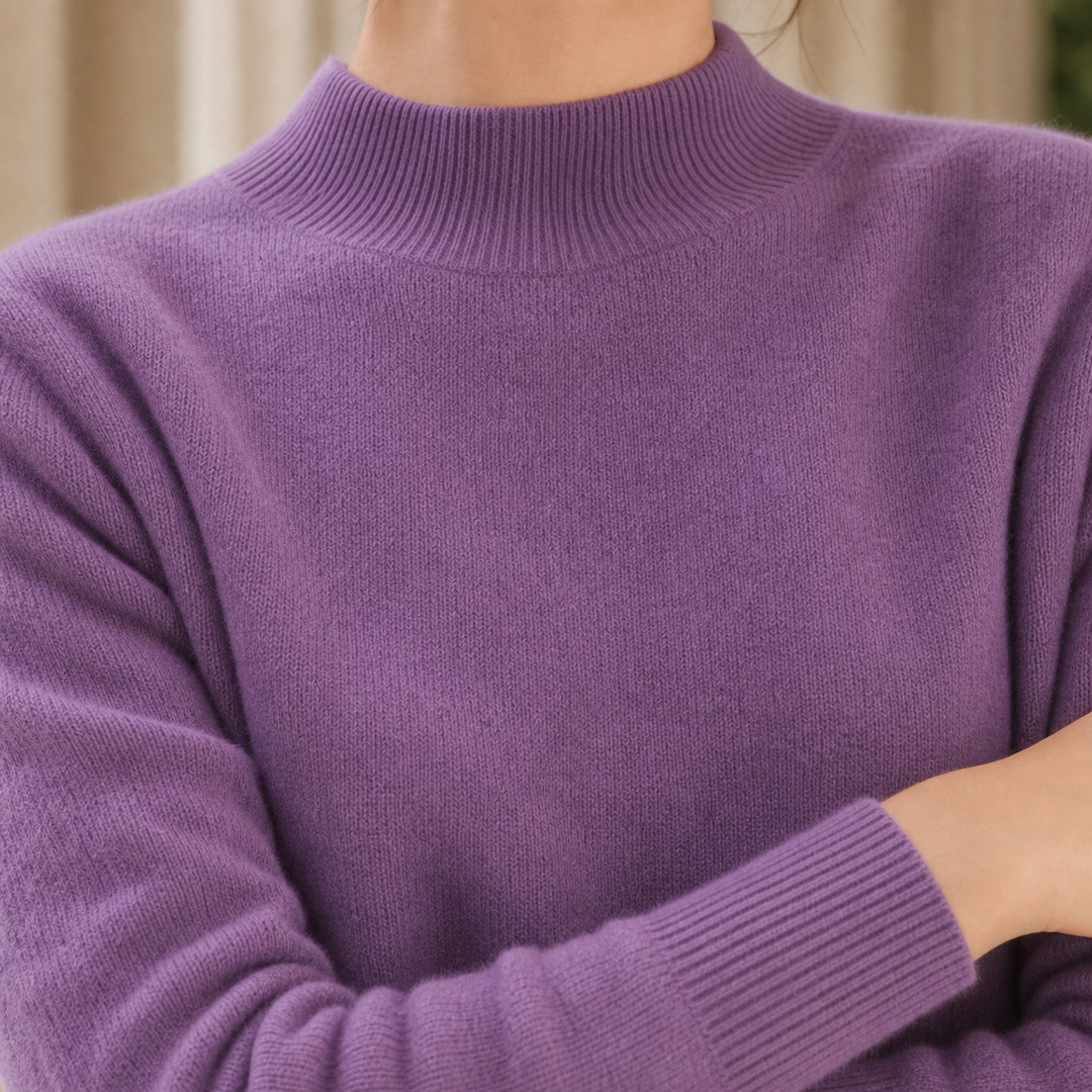Women's Pullover | Stand-up Collar & Regular Fit