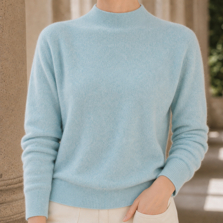 Women's Pullover | Stand-up Collar & Regular Fit