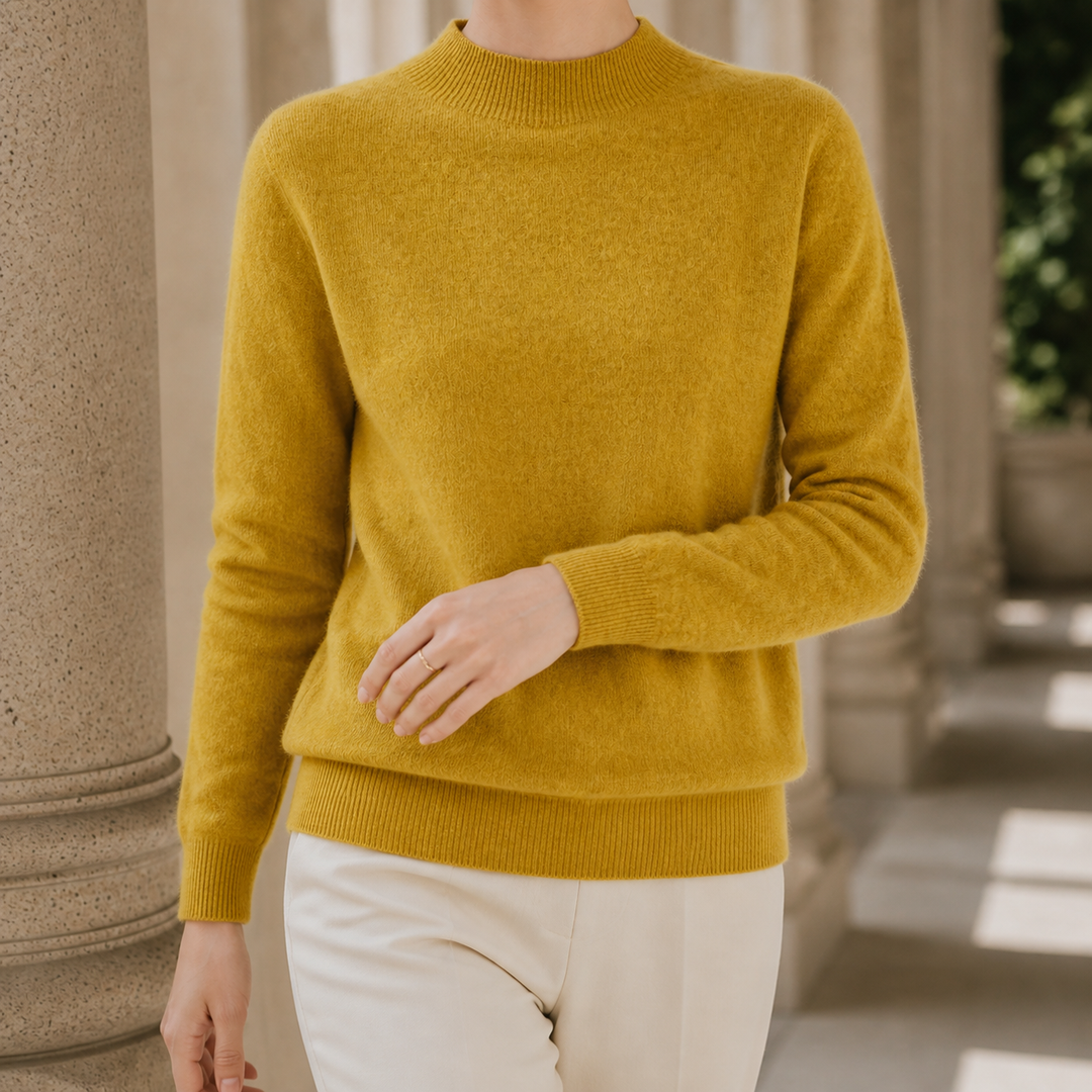 Women's Pullover | Stand-up Collar & Regular Fit