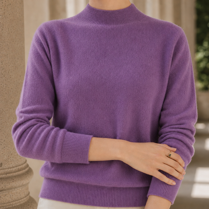 Women's Pullover | Stand-up Collar & Regular Fit