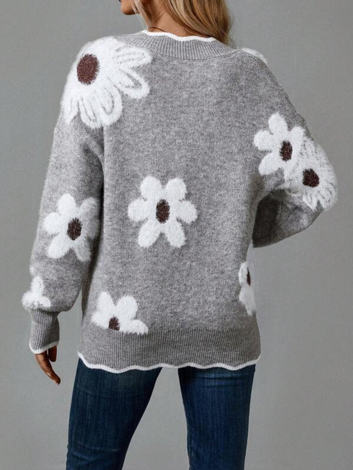 Women's Pullover | V-Neck & Loose Fit