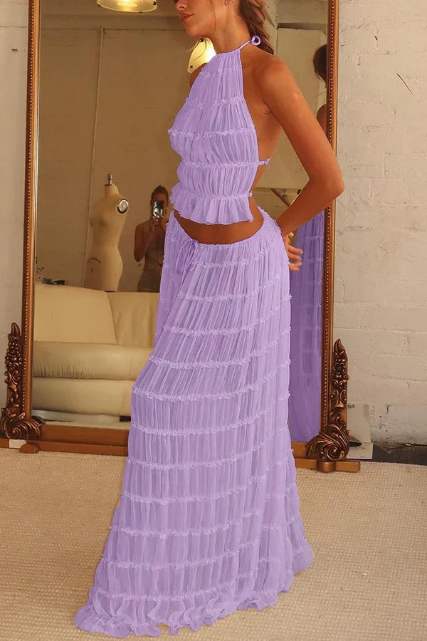 Women's Flowy Boho Summer Set - Two-Piece Outfit