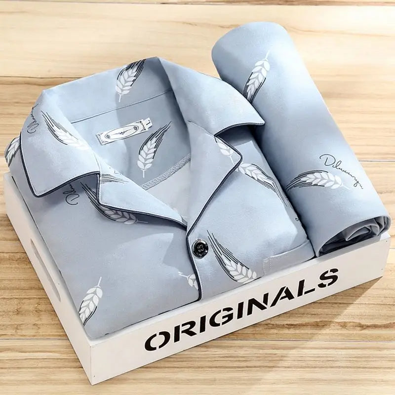 Men's Pajama Set | Button Placket & High Comfort