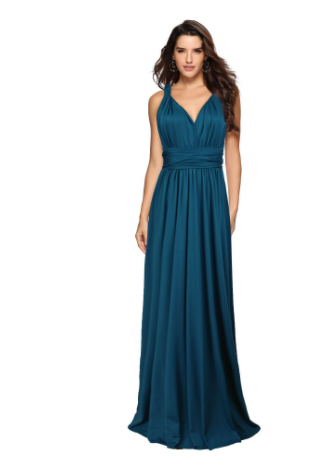 Virella | Long Cross-Front Dress with Halter Neck | Maxi