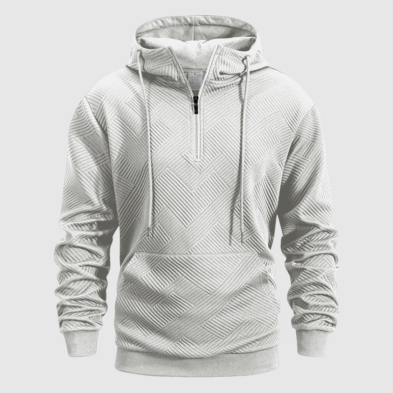 LAURENT MONACO | QUARTER ZIP COLLAR SWEATSHIRT