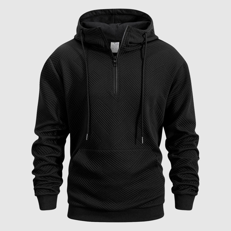 LAURENT MONACO | QUARTER ZIP COLLAR SWEATSHIRT