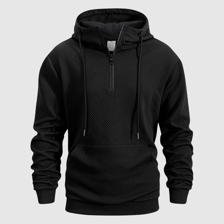 LAURENT MONACO | QUARTER ZIP COLLAR SWEATSHIRT