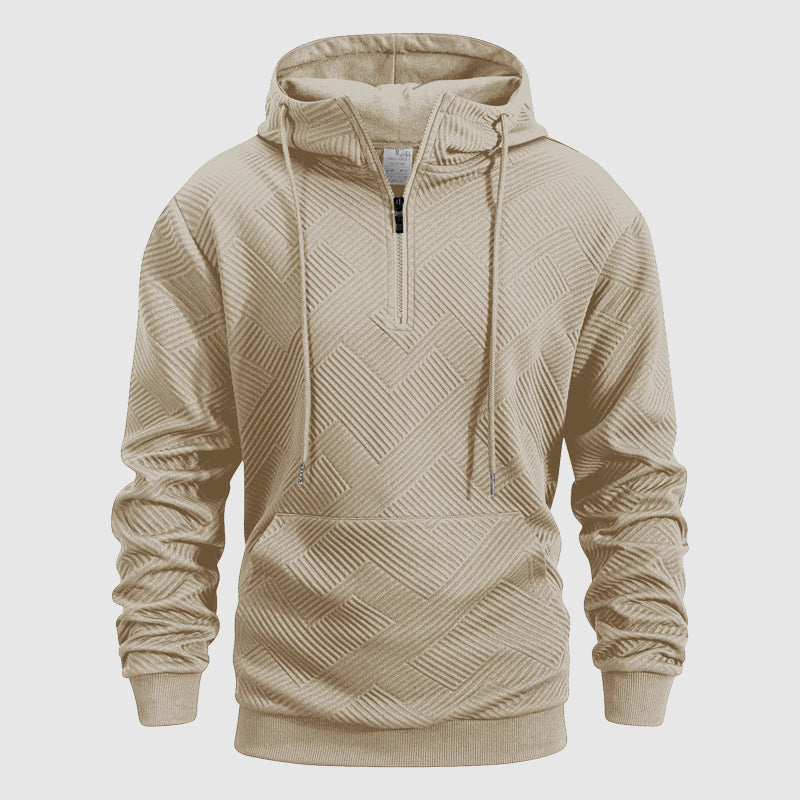 LAURENT MONACO | QUARTER ZIP COLLAR SWEATSHIRT