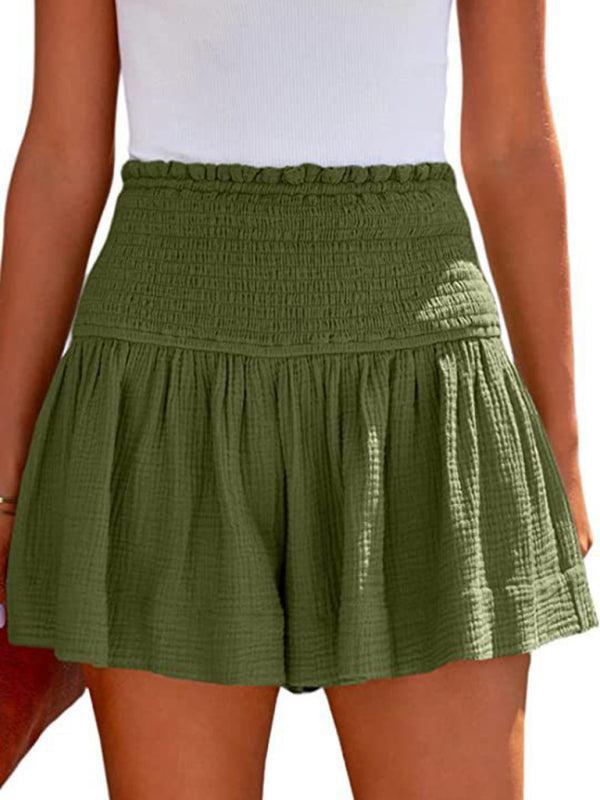 Theresa | High Waist Pleated Flowy Shorts