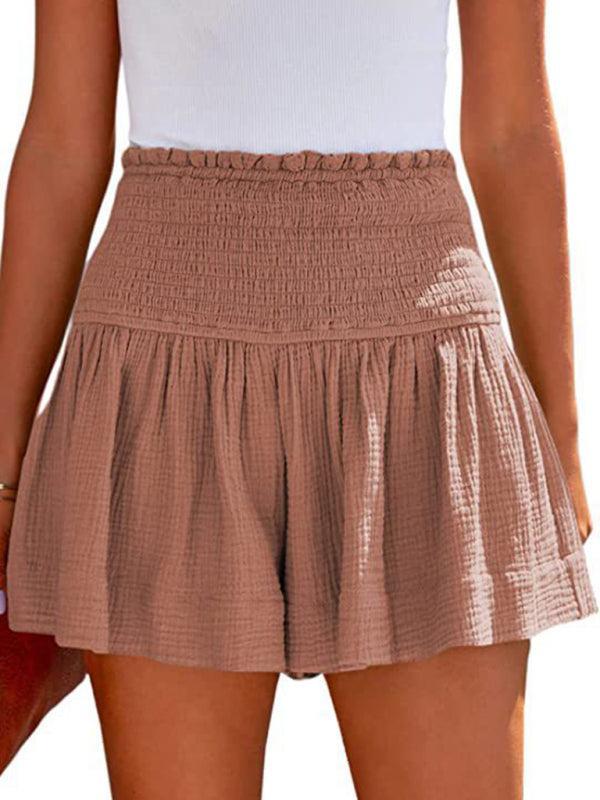 Theresa | High Waist Pleated Flowy Shorts