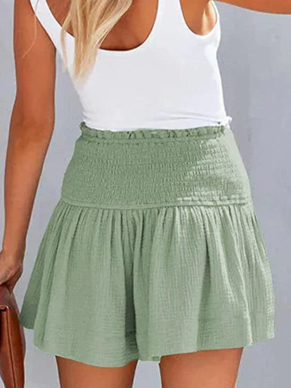Theresa | High Waist Pleated Flowy Shorts