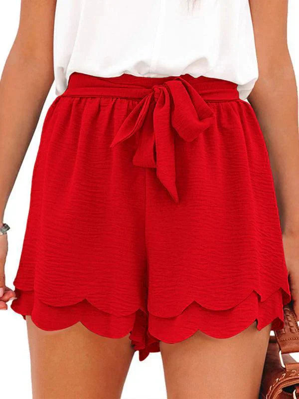 Beverley | Layered Petal Shorts Tie Waist