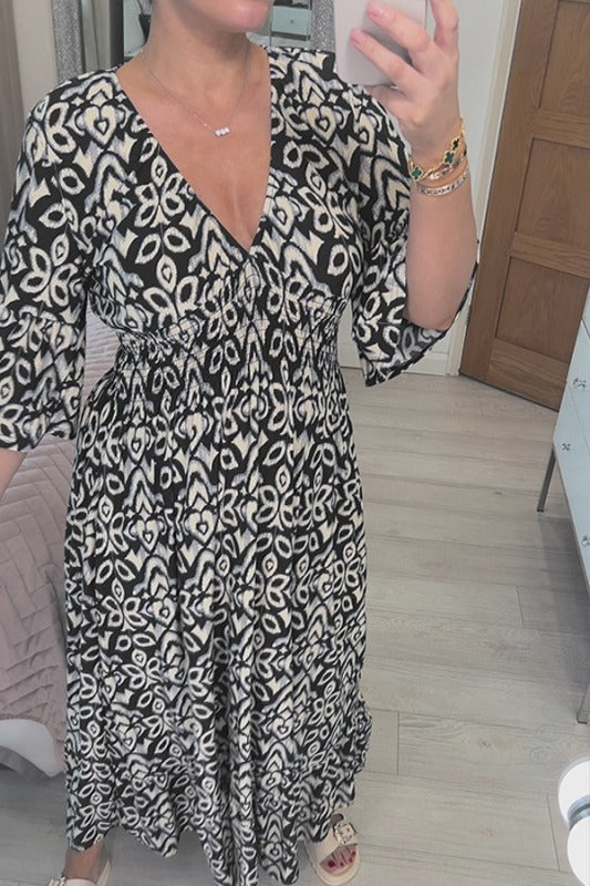 Solenne - Bohemian Floral Dress