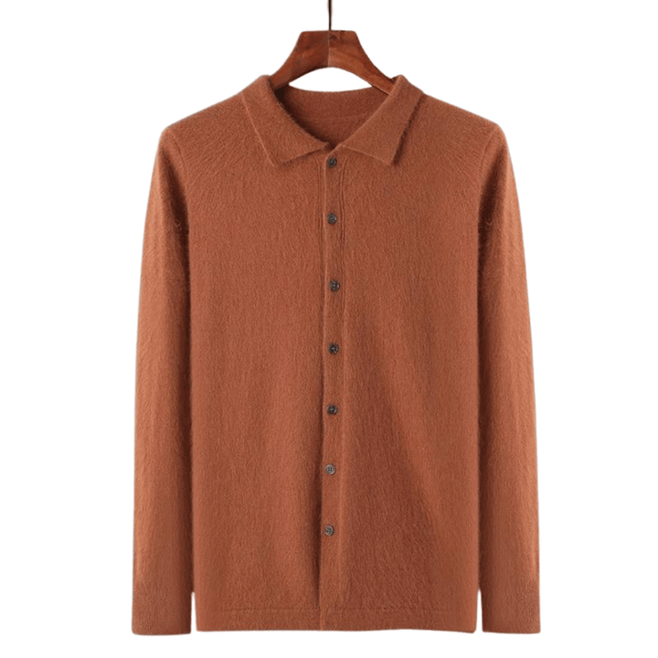Emma & Rose cashmere knit button polo — premium knitwear