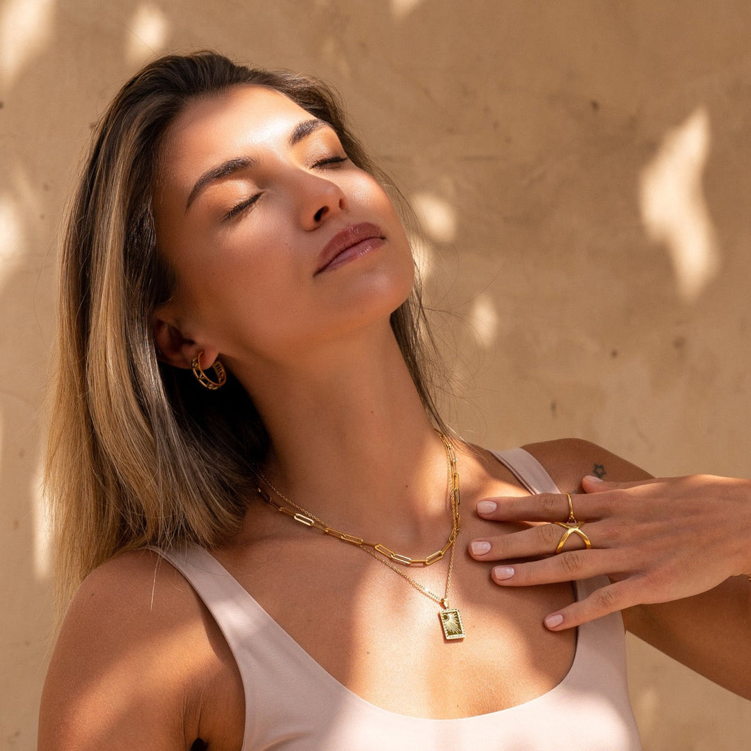 Elisa Necklace with Stylish Elements, view 4 - Elena Harper