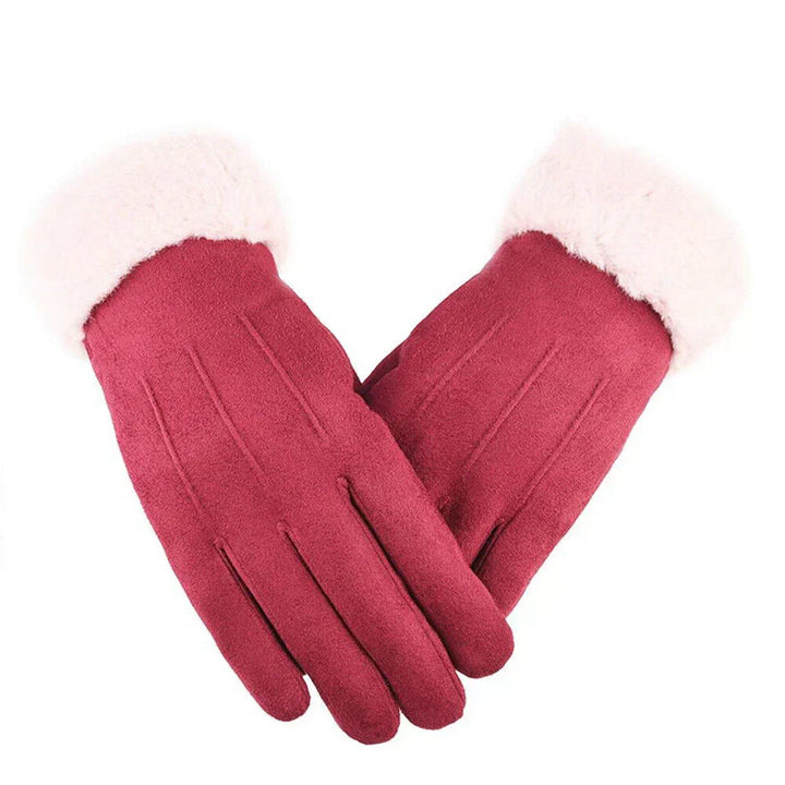 Women's Gloves with Faux Fur Lining