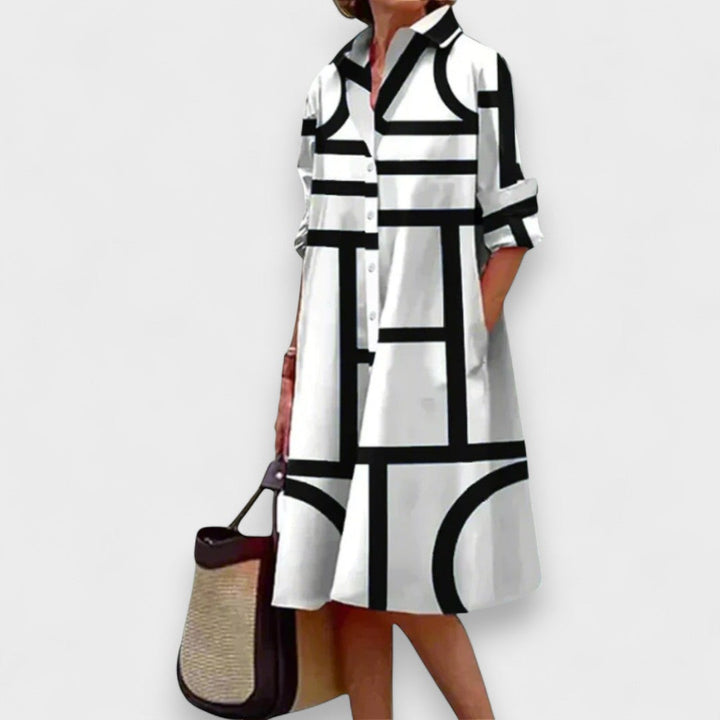 Ramona Elegant Autumn Dress - Elena Harper